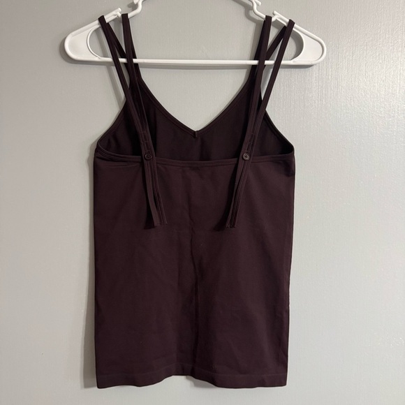 3/$32 Helmut Lang Double Strap Deep Purple Cami Top Size Medium - Picture 2 of 5